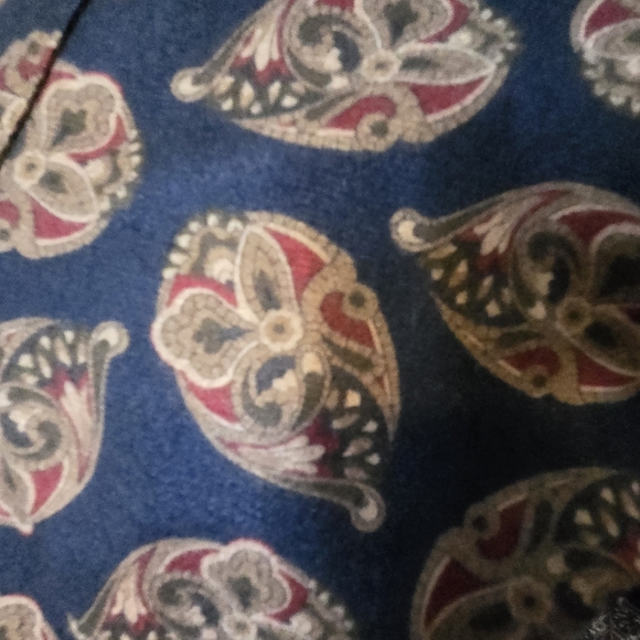 Vintage Hunter Club One Size Paisley Blue Red Retro House Coat Light Weight - Picture 6 of 9